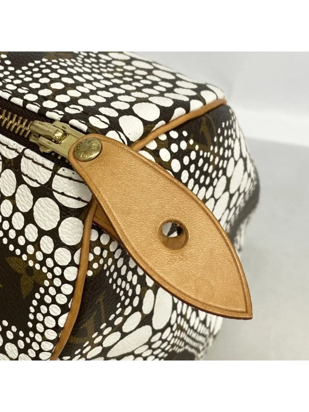Louis Vuitton Handbag Monogram Town Yayoi Kusama Collaboration Speedy 30 Blanc